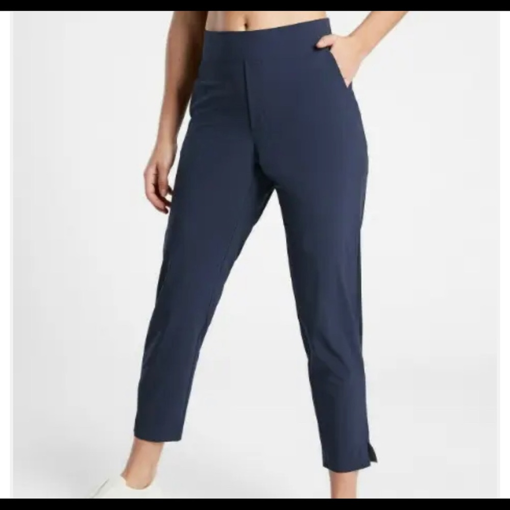 Athleta Brooklyn Ankle Pant size 0 Navy #198671 Lightweight